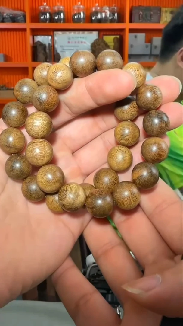 沉香手串124号单圈伽罗17g1.4多样性发一