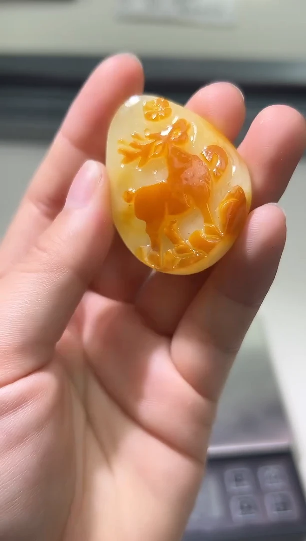 裸石琥珀未镶嵌琥珀蜜蜡吊坠