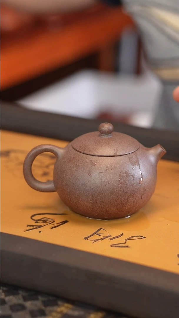 茶壶紫砂西施 220cc 半手工 绿泥 还原烧