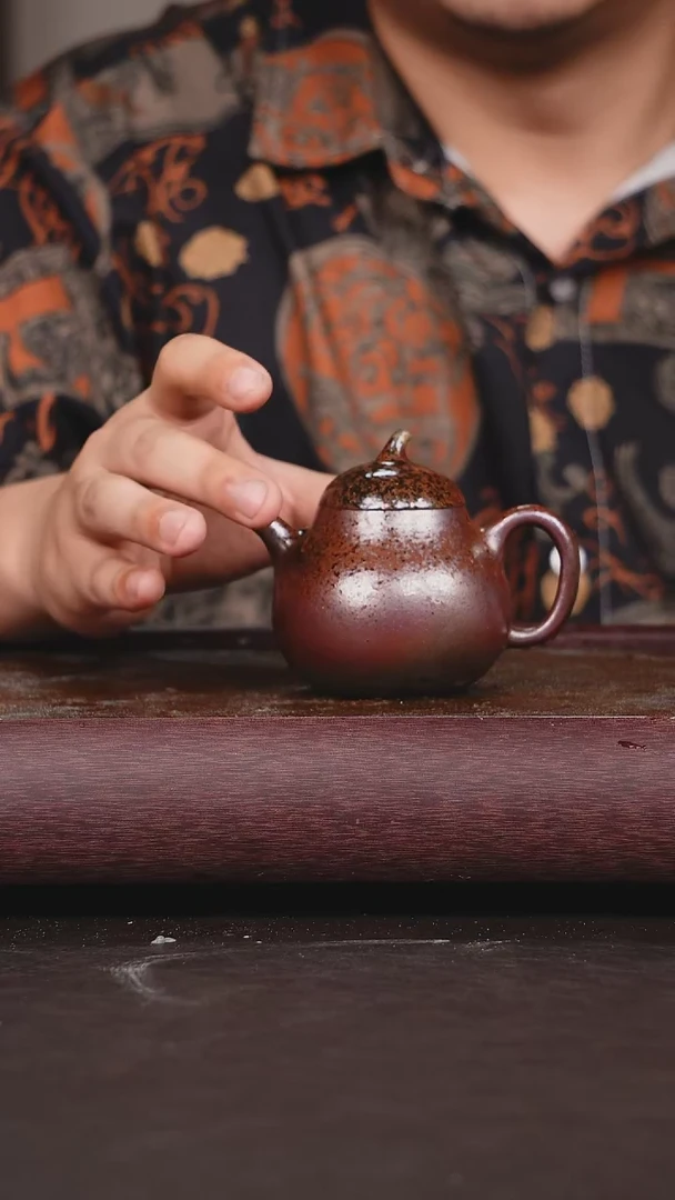 茶壶紫砂柴烧 茄瓜