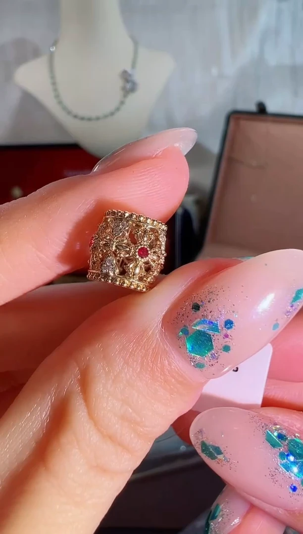 18K金镶嵌颈饰红宝石BN18131#-Y#13