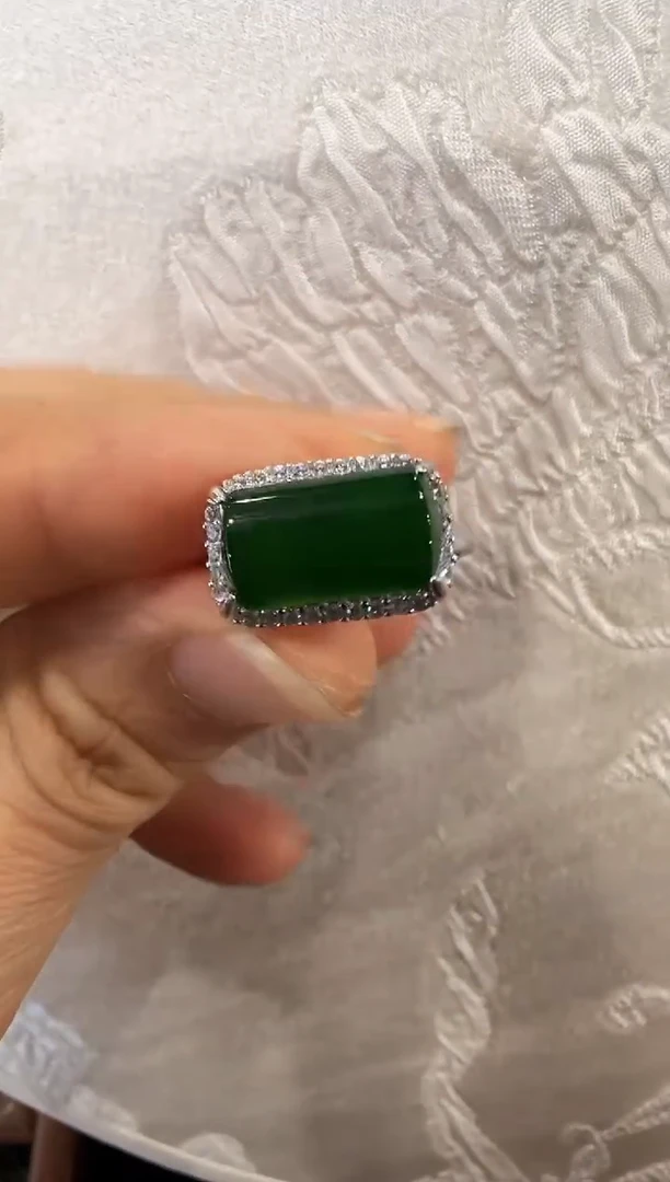 翡翠未镶嵌颈饰国风