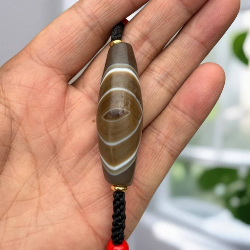 藏传老玛瑙缠丝大尺寸，