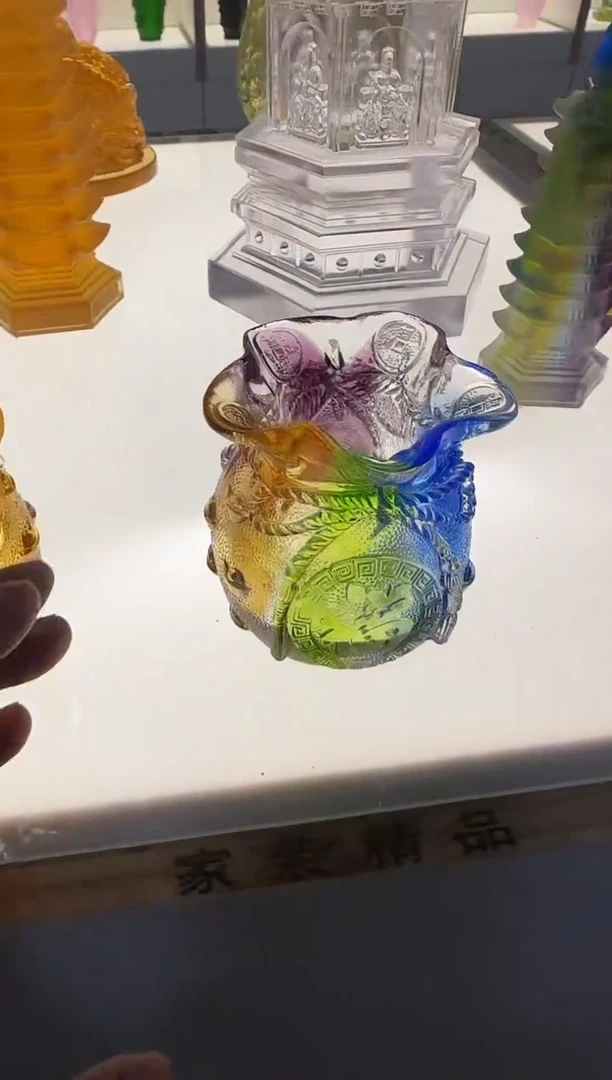 手工艺品琉璃彩色钱袋子