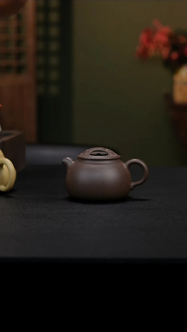 茶壶紫砂杨*紫砂壶饕餮纹天晴牛盖碰水
