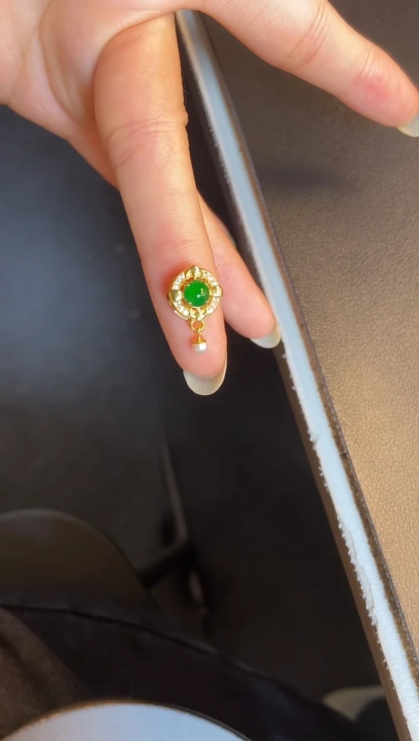 吊坠(不含链)银S925镶嵌翡翠1