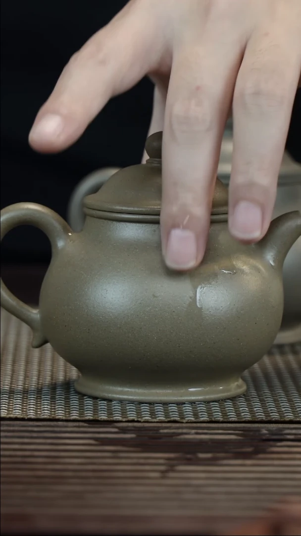 茶壶紫砂青段潘壶半手工高温气窑