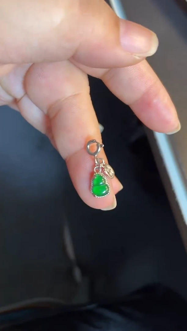 吊坠(不含链)银S925镶嵌翡翠1