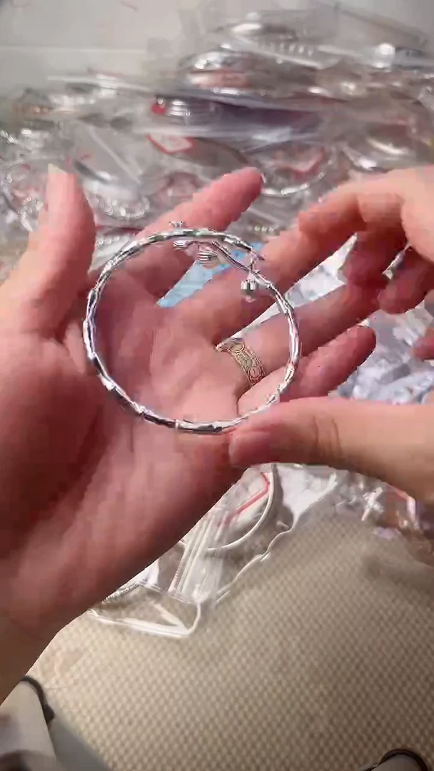 珐琅足银手镯A17