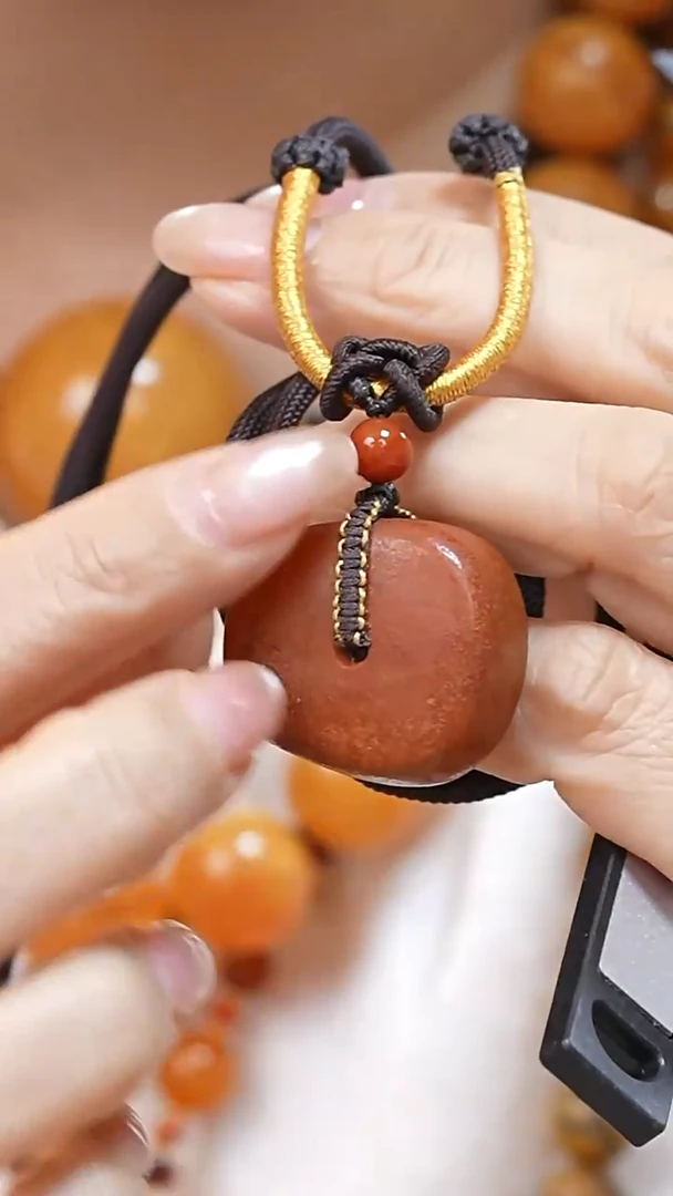 蜜蜡颈饰未镶嵌3323天然蜜蜡珠宝奇石云端妖孽妖花全部保真