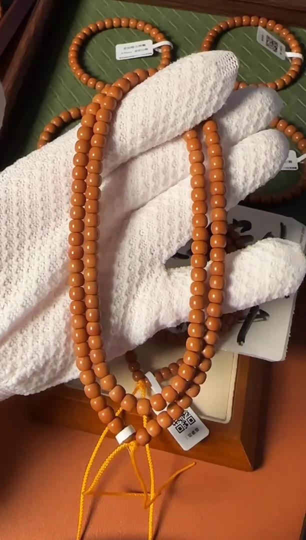 手串橄榄核【168核尖】6mm老挝一代核尖老型108三花面无白 树王老料