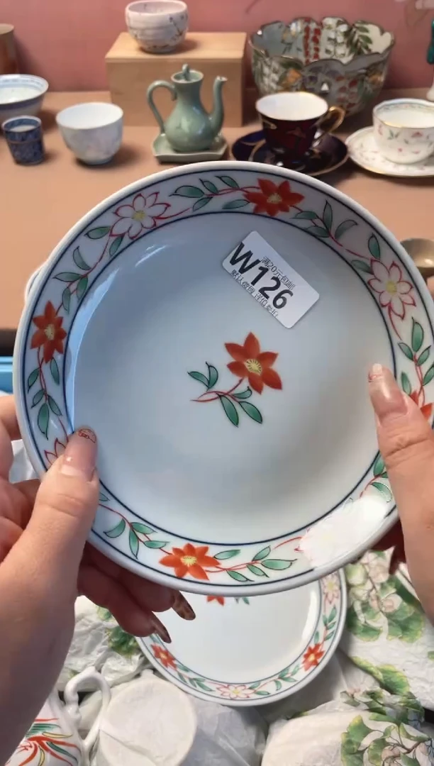 瓷片琉*白瓷器126瓷器W