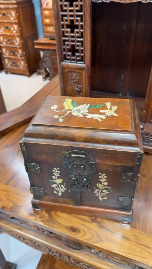 木花梨 小官皮箱