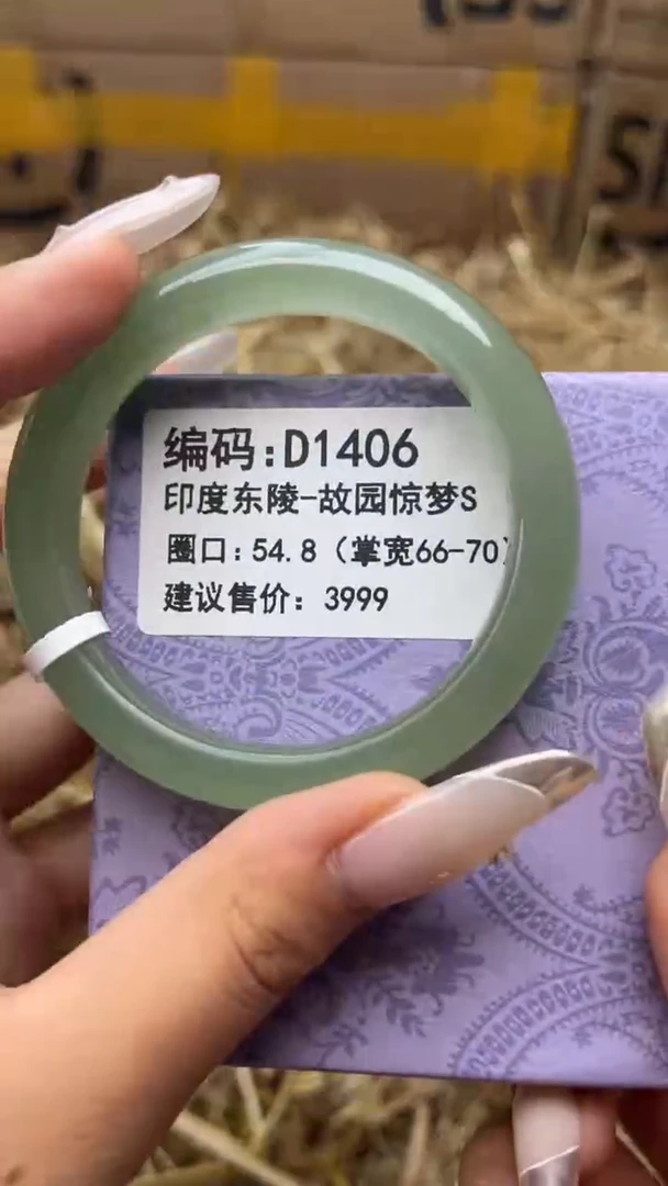 未镶嵌手镯石英质玉d1406-54.8