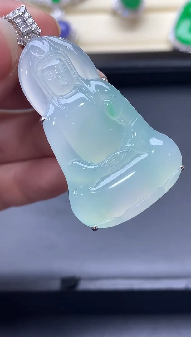 颈饰18K金镶嵌翡翠896-中国好珍宝