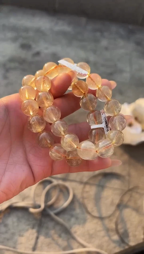 【闪购商品】水晶手串未镶嵌XL863金发晶手链14+多样性发一