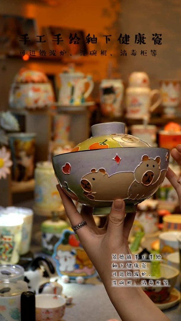 【闪购商品】杯陶瓷景德镇高温釉下彩&A453