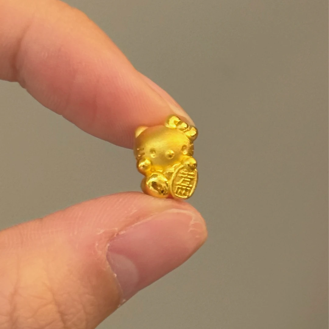 贝贝黄金 足金999 kt千万两 小版 素金 转运珠 103