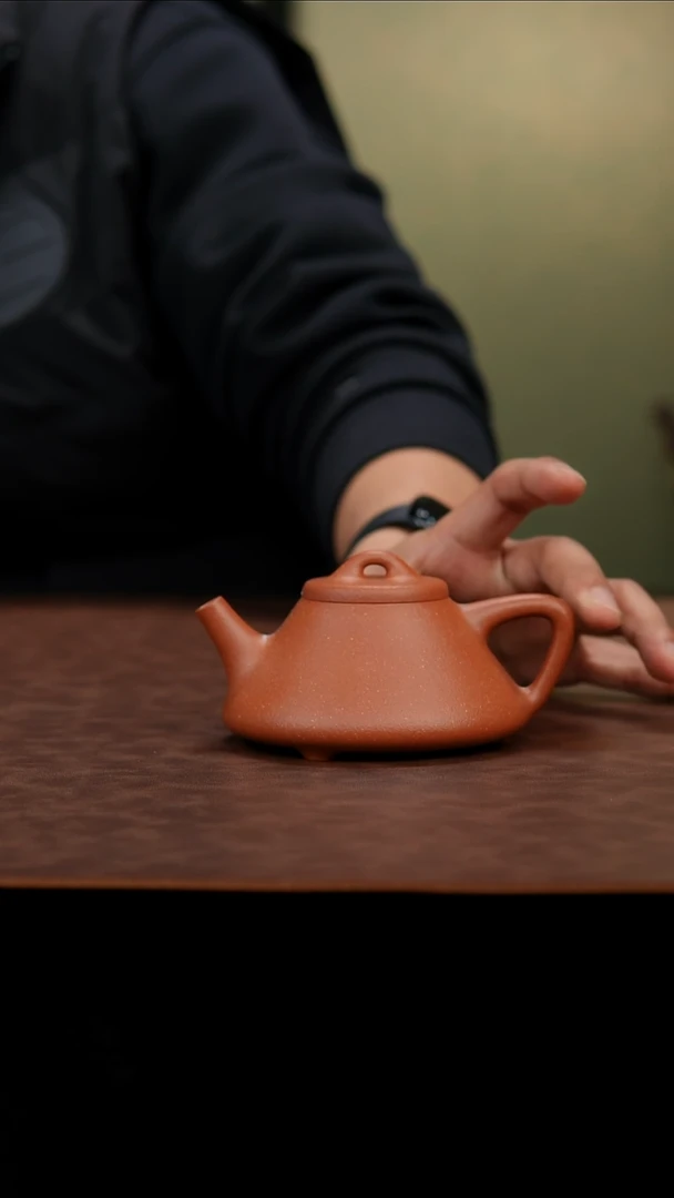 茶壶紫砂紫砂壶微瑕红降坡勇瓢180cc