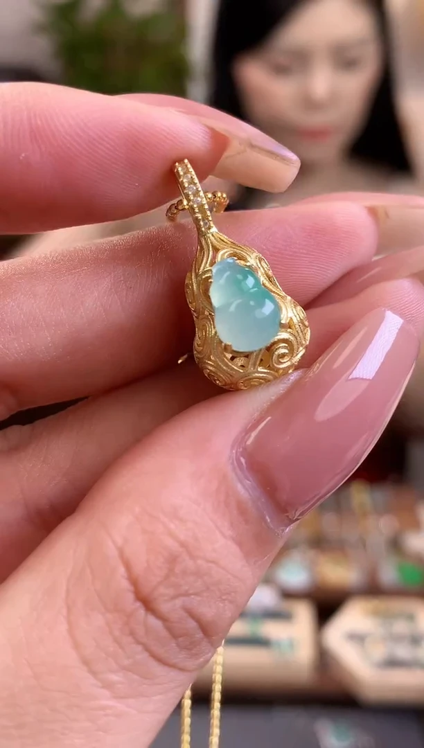 翡翠银S925镶嵌吊坠(不含链)吊坠