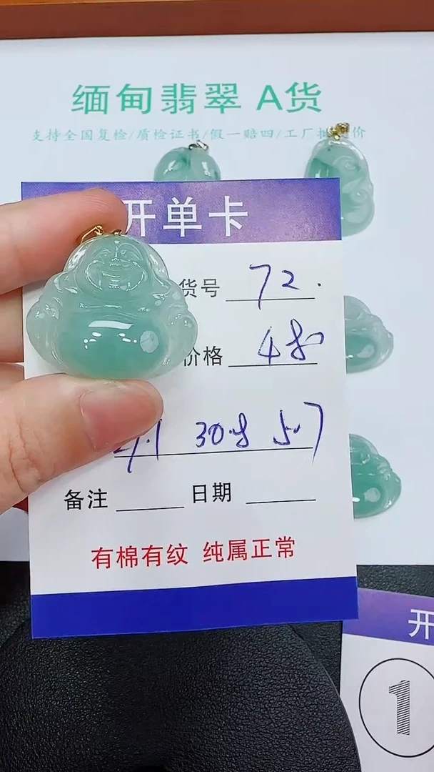 吊坠(赠链)未镶嵌翡翠72