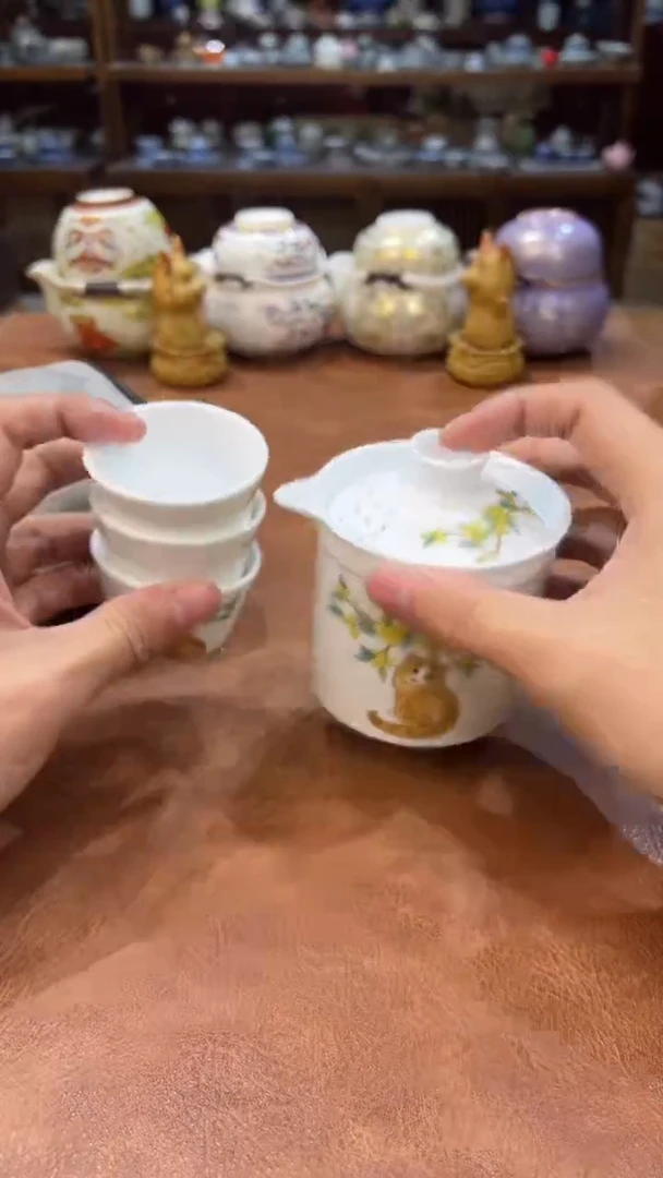 真的很便宜会开片的旅行茶具