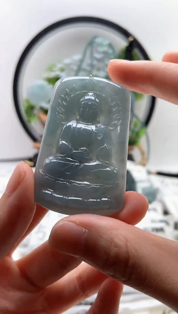 翡翠未镶嵌颈饰阿弥陀佛1