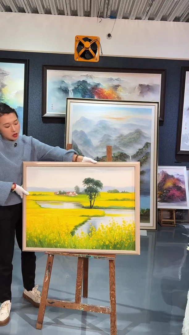 【闪购商品】油画52号 60*80 油菜花-手绘油画