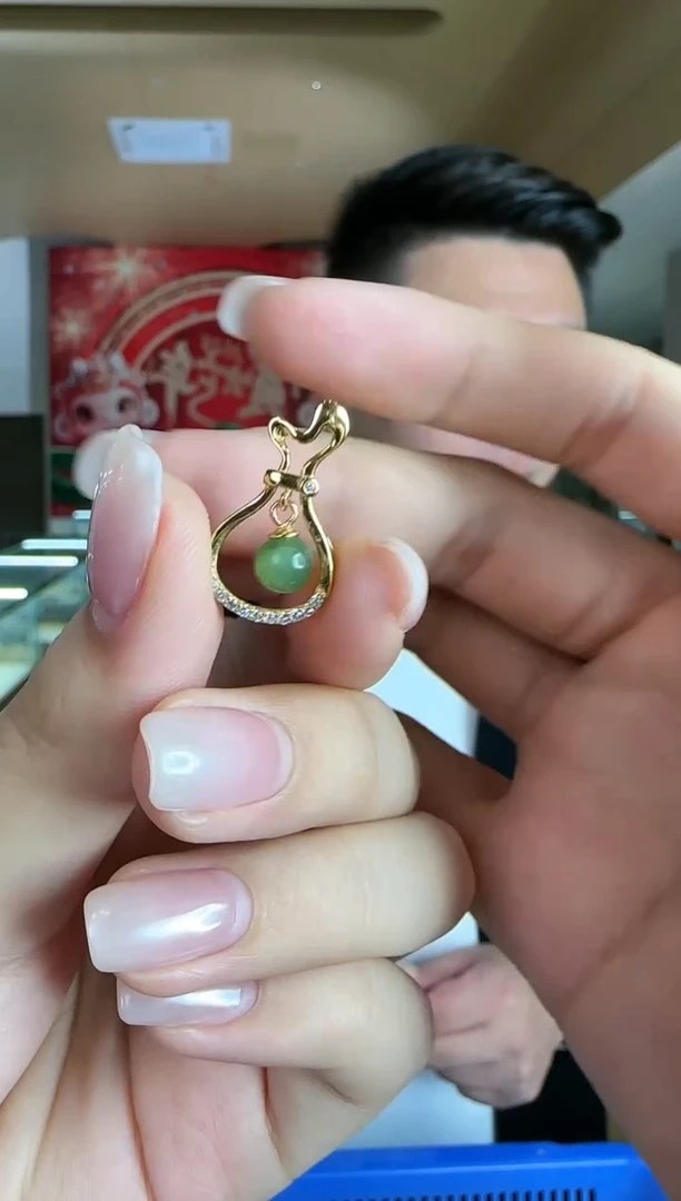 【闪购商品】和田玉吊坠银S925镶嵌0120-001