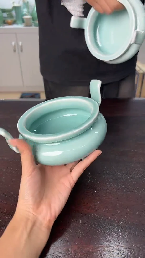 龙泉云间青瓷小米茶器