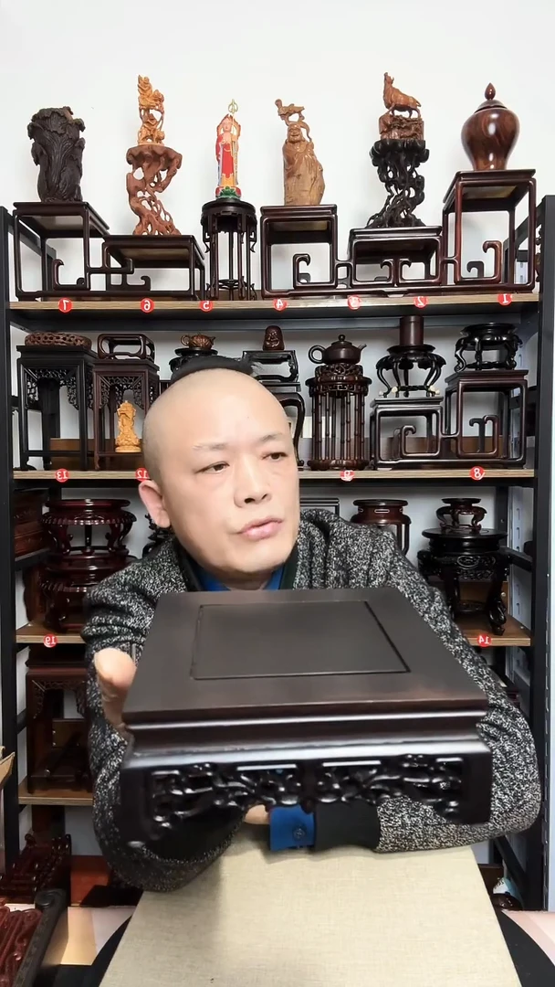 紫砂底座木14正方