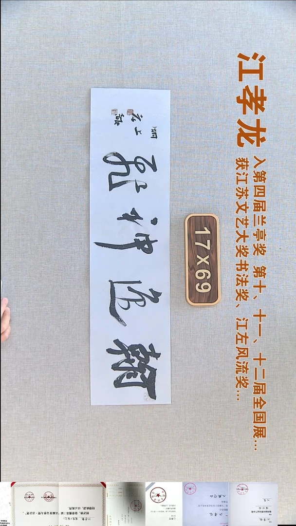 书法江孝龙书法福利17*69翰逸神飞