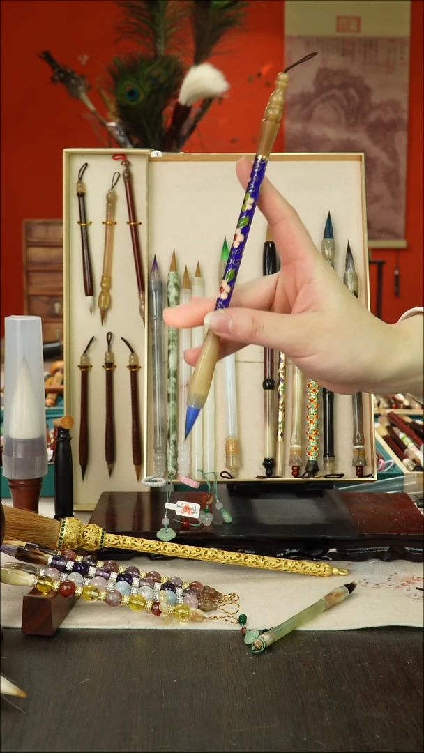 178号闪孤品高货毛笔链接 清水试笔 蘸墨不退