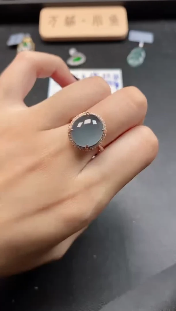 银S925镶嵌戒指翡翠51151