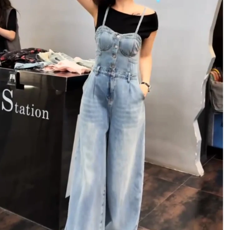 2025夏季新款网红同款洋气减龄气质休闲打底衫连体裤女