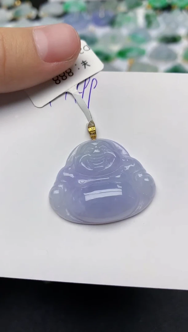 颈饰18K金镶嵌翡翠天然缅甸A货翡翠百元以上9元证书费自理