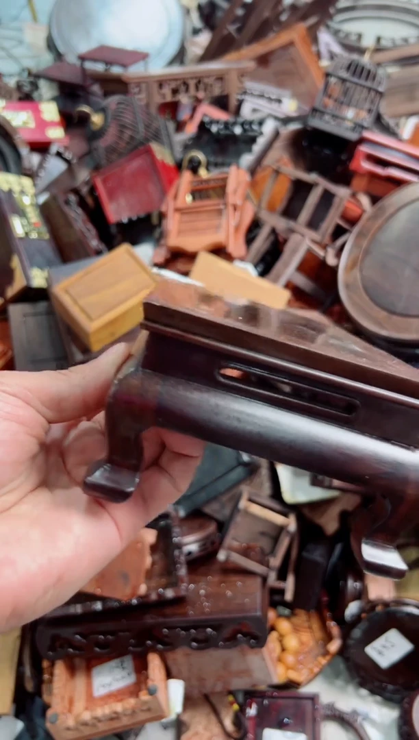 木开天窗小底座花架摆件处理