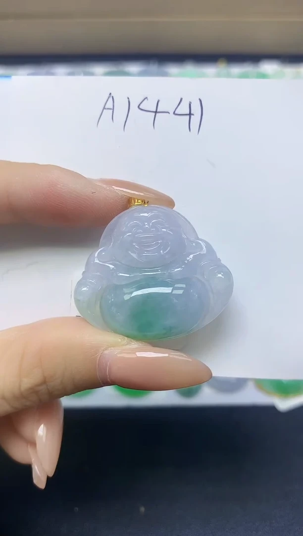 颈饰18K金镶嵌翡翠天然缅甸A货翡翠百元以上9元证书费自理