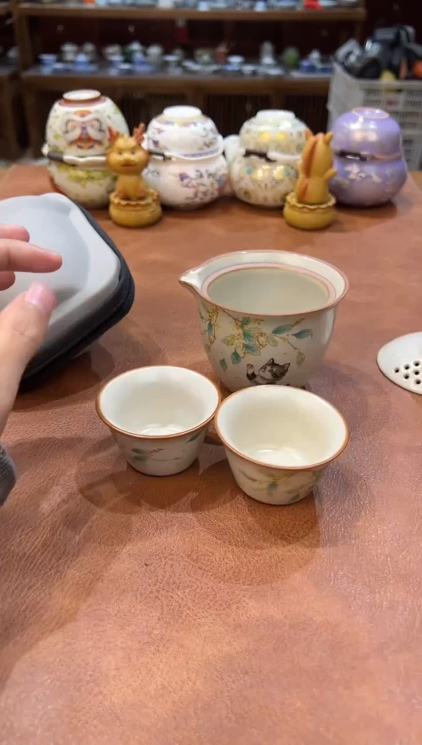 真的很便宜会开片的旅行茶具