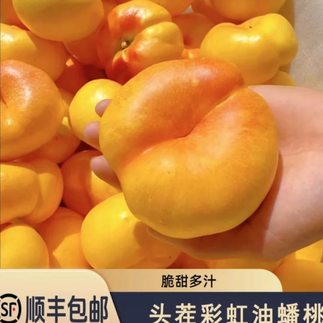 【顺丰包邮】新鲜黄油蟠桃扁桃子黄心当即水果香甜可口