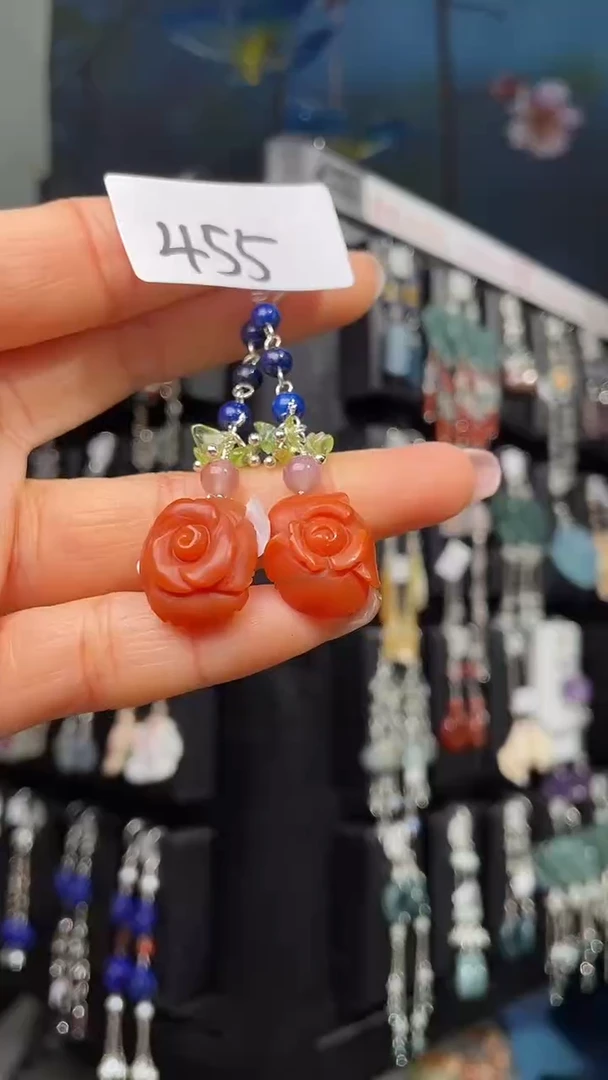 未镶嵌南红玛瑙耳饰喜欢拍