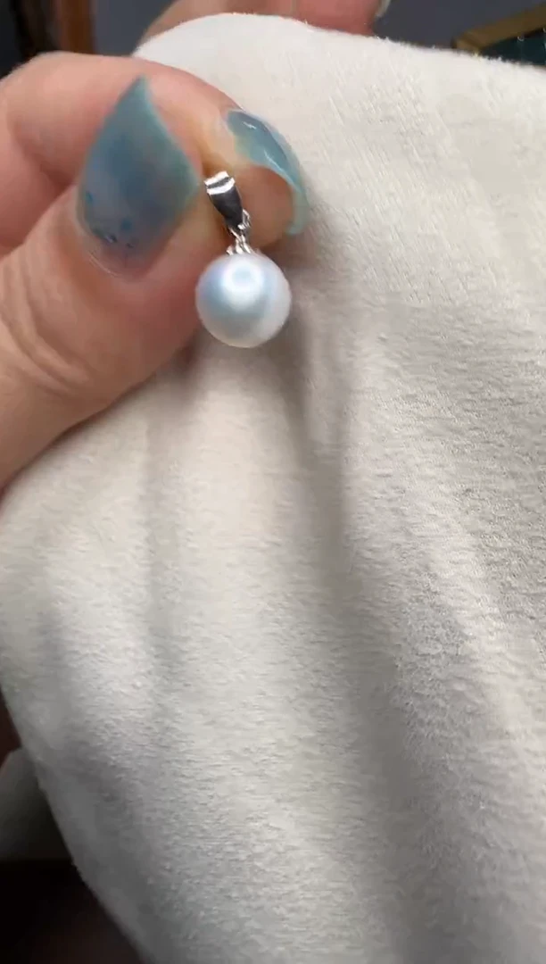 淡水珍珠银S925镶嵌吊坠(不含链)8号亏本吊坠抢一抢