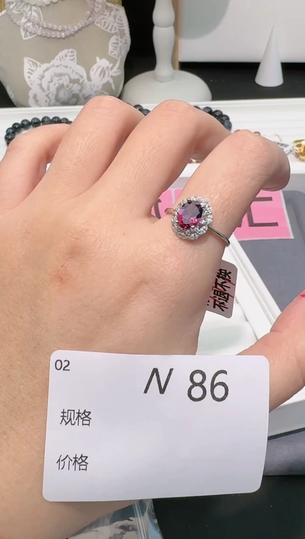 【闪购商品】托帕石戒指银S925镶嵌多样性发一N86