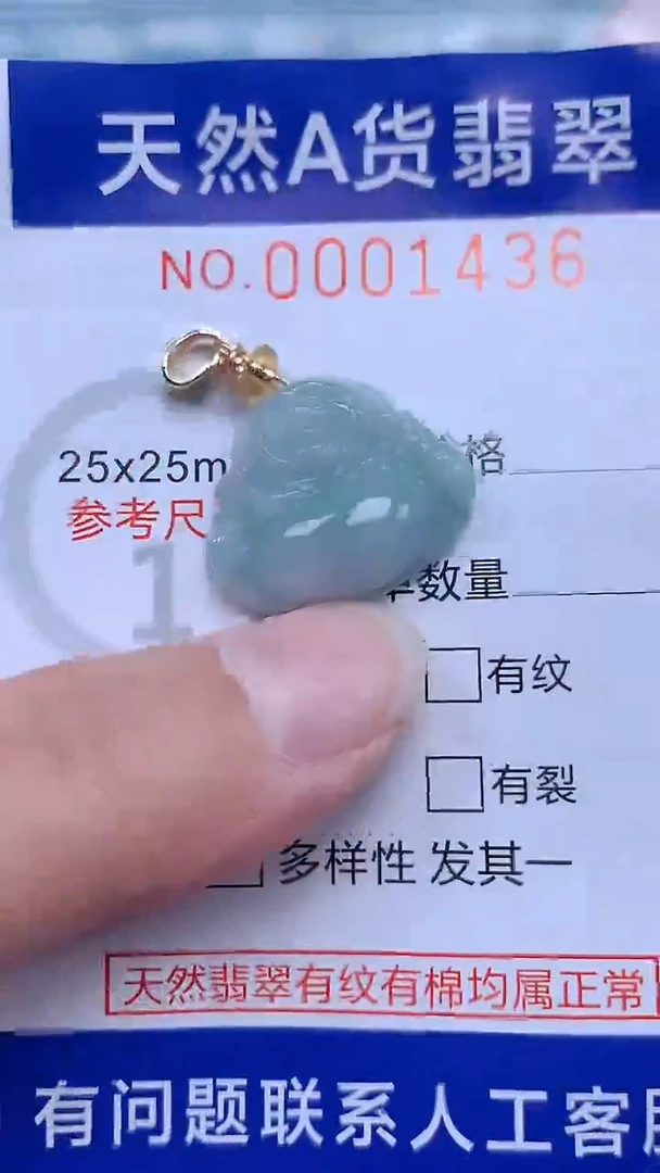 翡翠未镶嵌吊坠(不含链)1