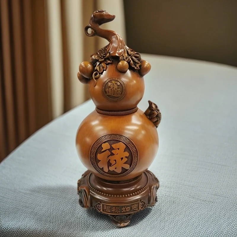 旋转招财葫芦摆件家居客厅电视柜玄关办公室装饰摆设乔迁开业礼品