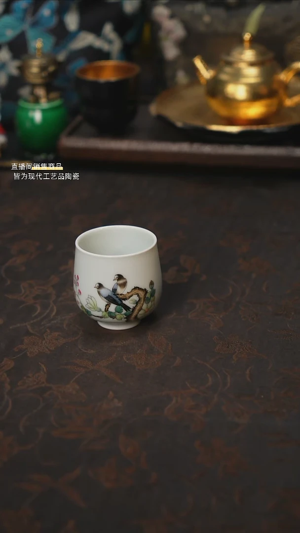 杯景德镇陶瓷杯碗柴烧多人