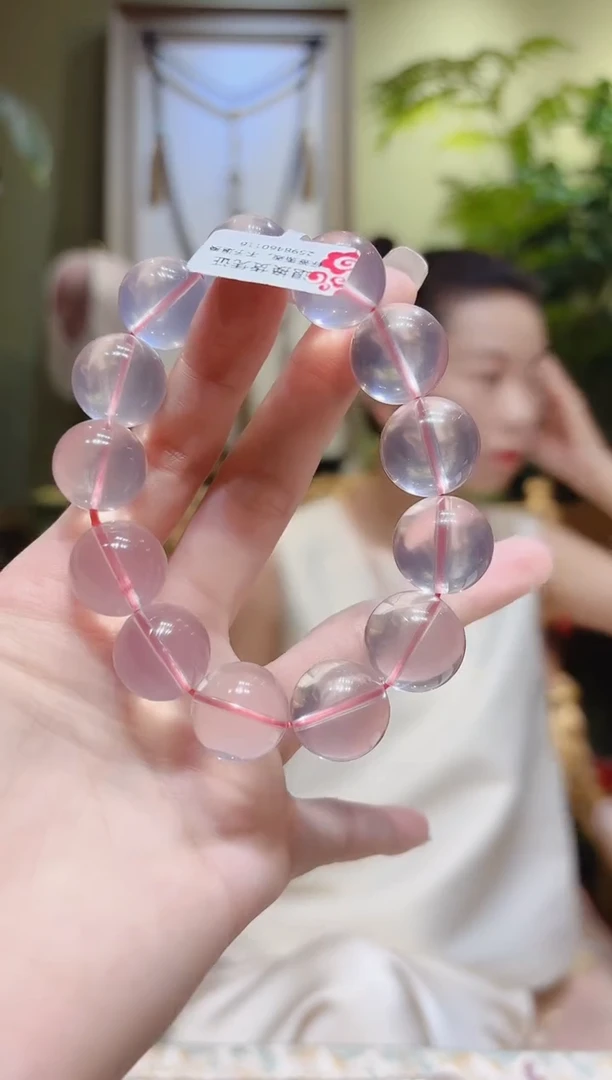 【闪购商品】水晶手串未镶嵌粉水晶手串15/16.8