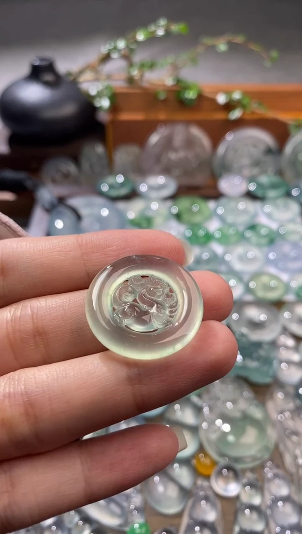 吊坠(不含链)未镶嵌翡翠麒麟圈