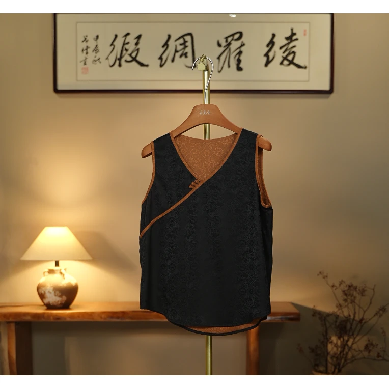 【雾里看花-国风背心】中式国风背心0468