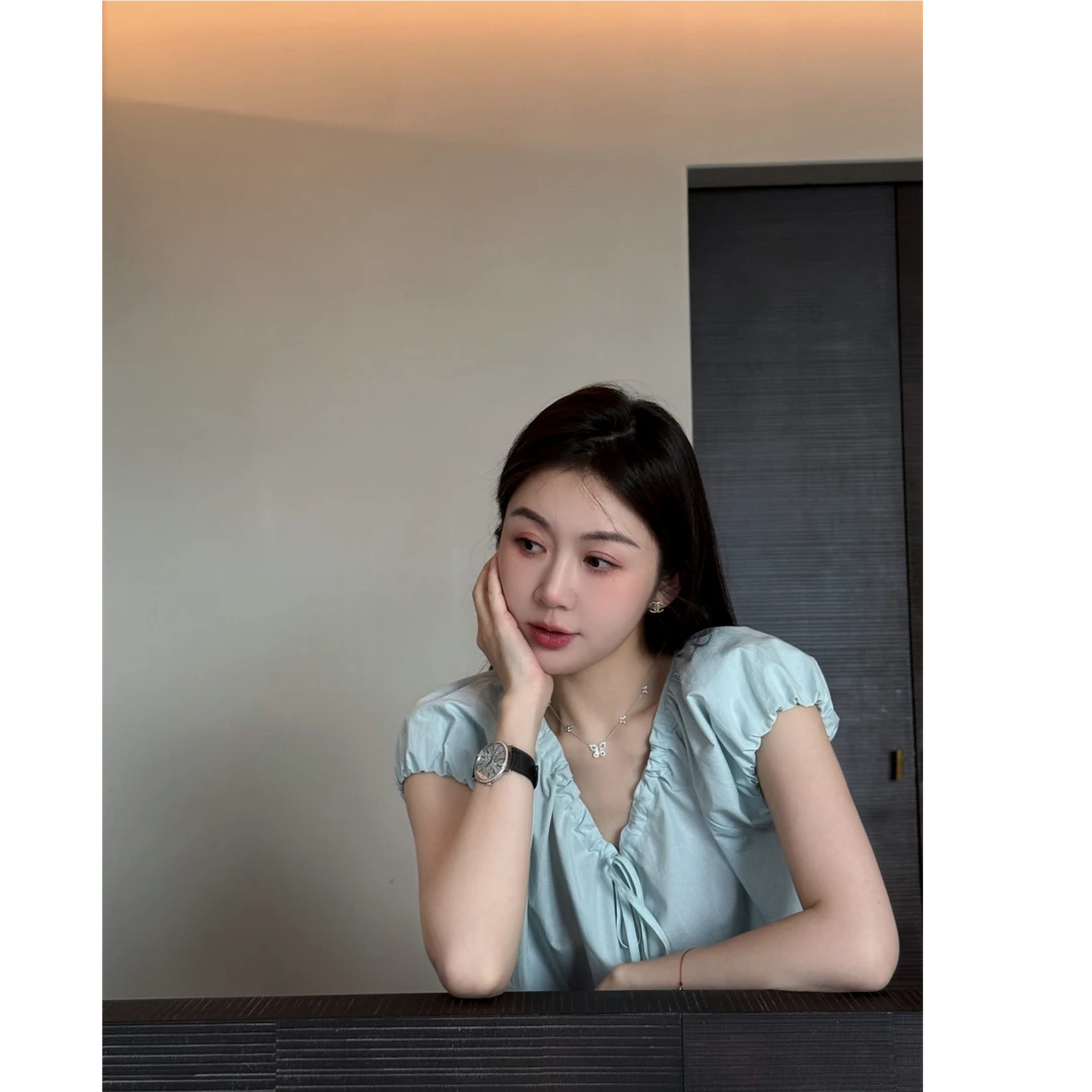 仲夏星梦 法式茶歇超好看抽绳上衣